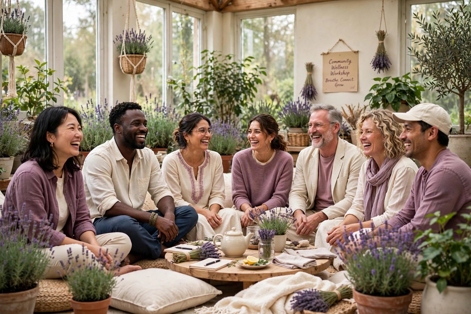 A facilitator leading a welcoming group wellness circle